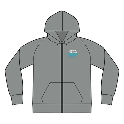 Women's Organic CVC Fleece Full-Zip Hoodie in Aluminum Grey Heather