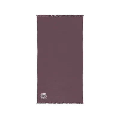 Cotton Waffle Throw (Embroidery) in Dusky Orchid
