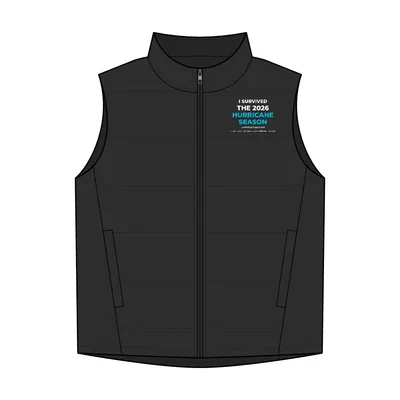 Women's Puffer Vest in Deep Black