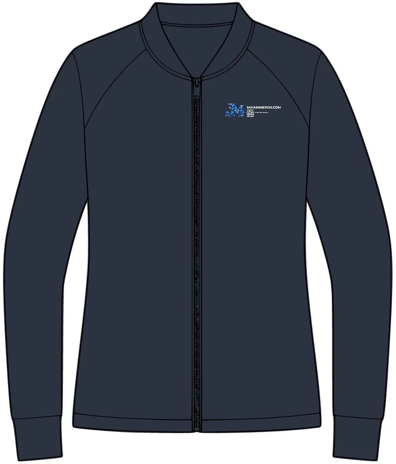 Women's Double-Knit Bomber in Night Navy