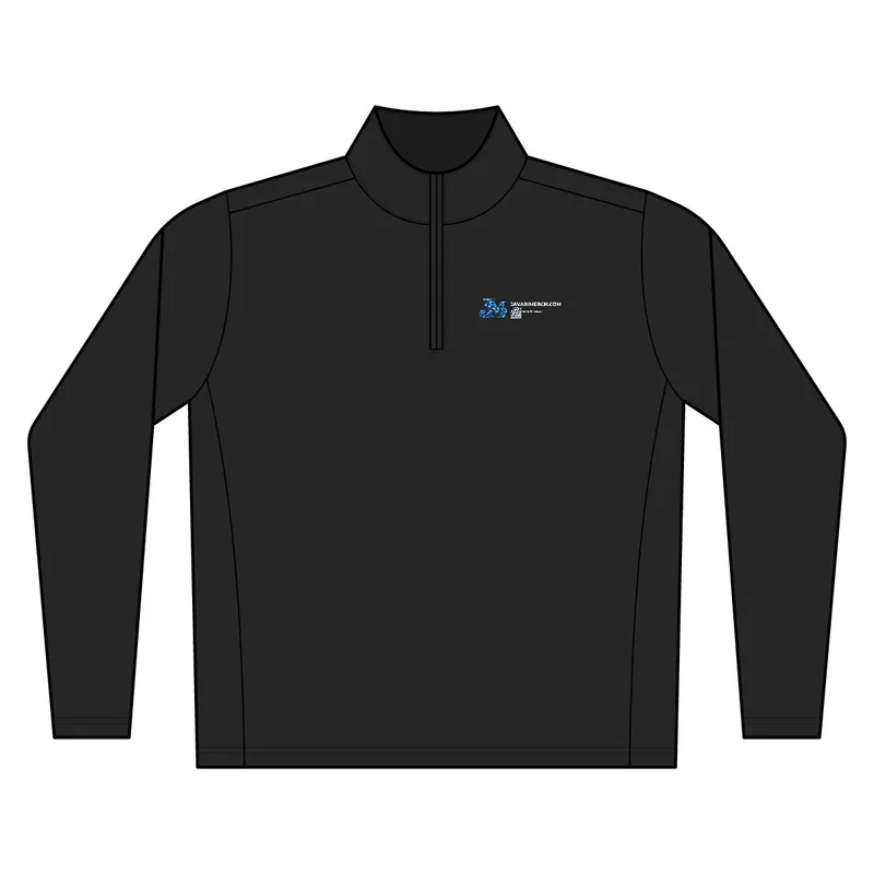 Women's Pinpoint Mesh 1/2-Zip in Black