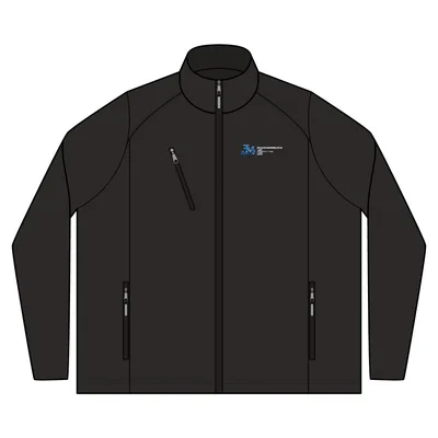 Textured Soft Shell Jacket in Black