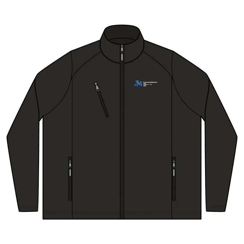 Textured Soft Shell Jacket in Black