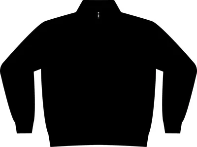 Stencil Half Zip Crew in Black