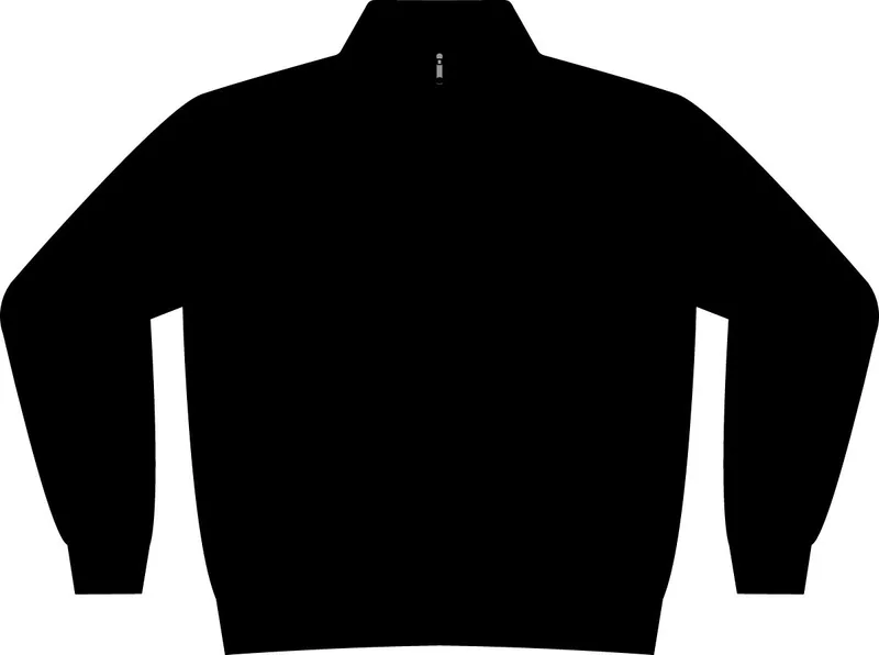 Stencil Half Zip Crew in Black