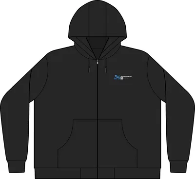 Duck Cloth Hooded Work Jacket in Black