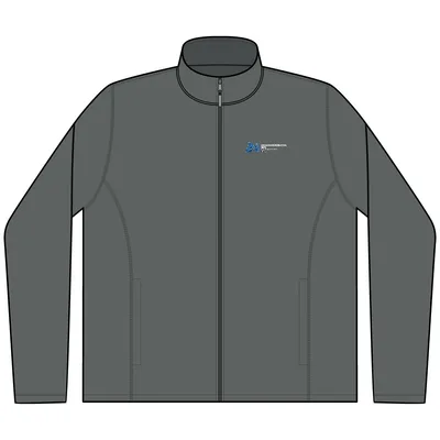 Heather Microfleece Full-Zip Jacket in Pearl Grey Heather