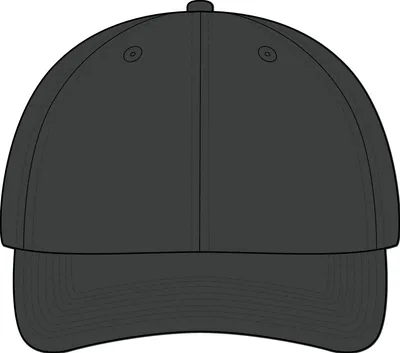 Snapback Flat Bill Cap in Grey Steel