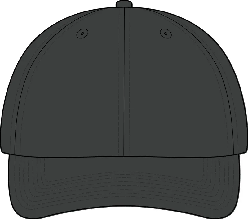 Snapback Flat Bill Cap in Grey Steel