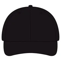 Sandwich Bill Cap with Striped Closure — Black/ Khaki · One size