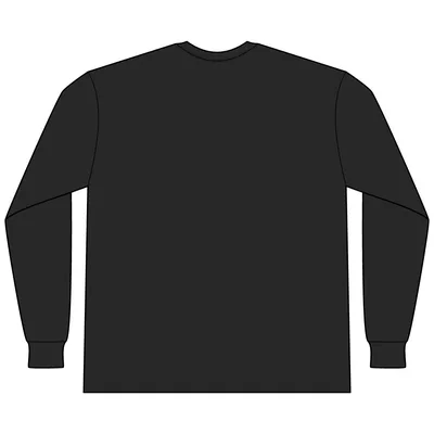 Tall Long Sleeve Essential Pocket Tee in Jet Black