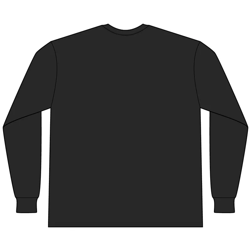 Tall Long Sleeve Essential Pocket Tee in Jet Black