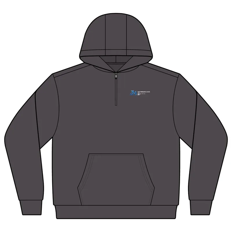 Tech Fleece Colorblock 1/4-Zip Hooded Sweatshirt in Graphite Heather/ True Red