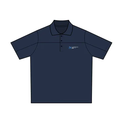 Men's Balance Colorblock Performance Piqué Polo in Classic Navy/ Carbon