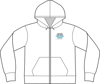 Unisex Mixer Full-Zip Hooded Sweatshirt in White