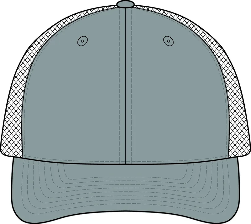 Cap in Charcoal/ White Split