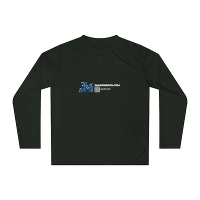 Unisex Performance Long Sleeve Shirt in Black