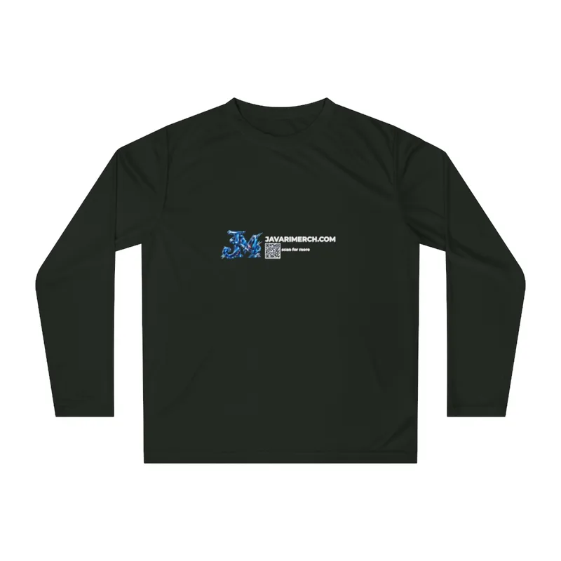 Unisex Performance Long Sleeve Shirt in Black