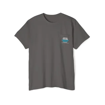 Unisex Heavy Cotton Pocket Tee in Charcoal