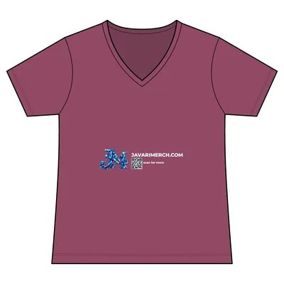 Garment-Dyed V-Neck Tee in Vintage Raspberry