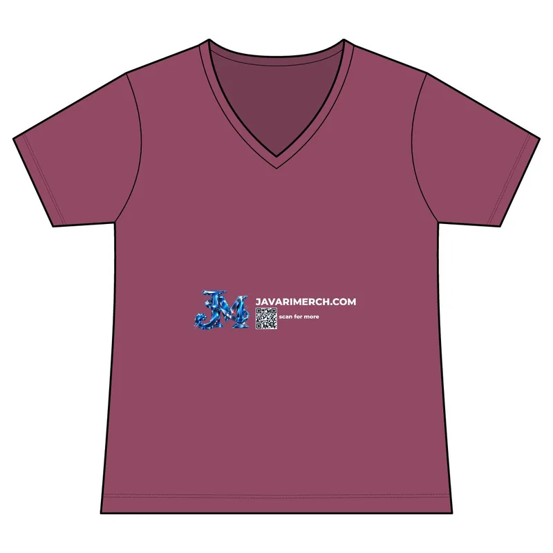 Garment-Dyed V-Neck Tee in Vintage Raspberry