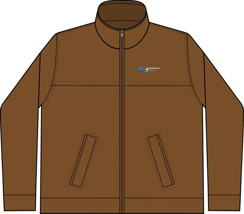Washed Duck Cloth Flannel-Lined Work Jacket in Duck Brown