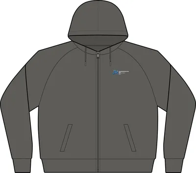 Featherweight French Terry Full-Zip Hoodie in Washed Coal