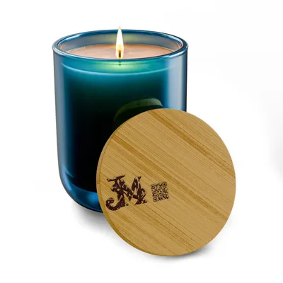 Scented Soy Candle, 14oz (Engraving) in Deep Pacific