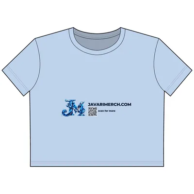 Womens Crop Tee in Baby Blue