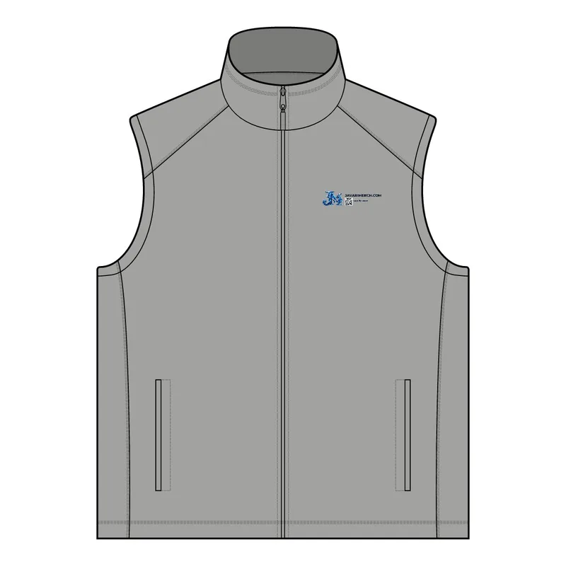 Sweater Fleece Vest in Grey Heather