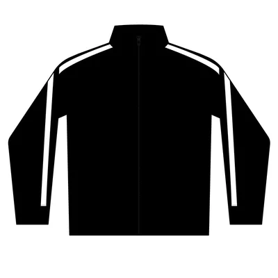 Men's Lightweight Poly-Tech Full-Zip Track Jacket in Black