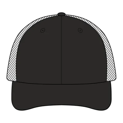 Pigment Print Mesh Back Cap in Black