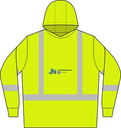 ANSI 107 Class 3 Long Sleeve Segmented Tape Hooded Tee in Safety Yellow