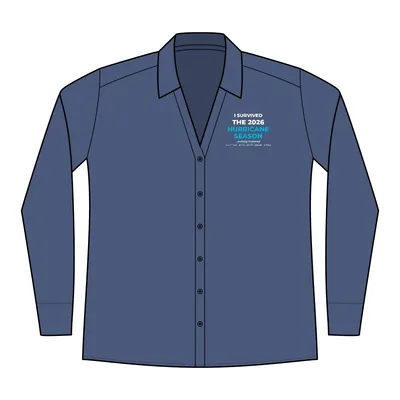 Women's Crosshatch Easy Care Shirt in Deep Blue