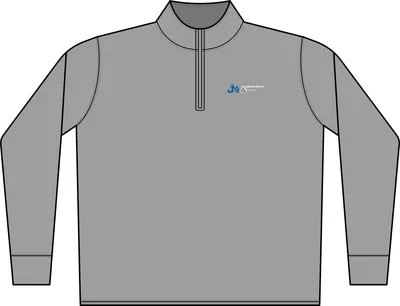 Wearever Signature Double Pique 1/4-Zip in Gusty Grey