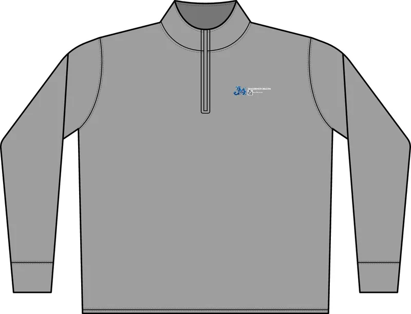 Wearever Signature Double Pique 1/4-Zip in Gusty Grey