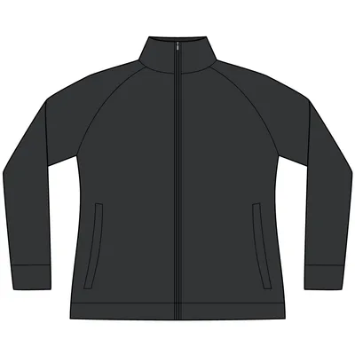 Sport-Wick Stretch Full-Zip Cadet Jacket in Charcoal Grey
