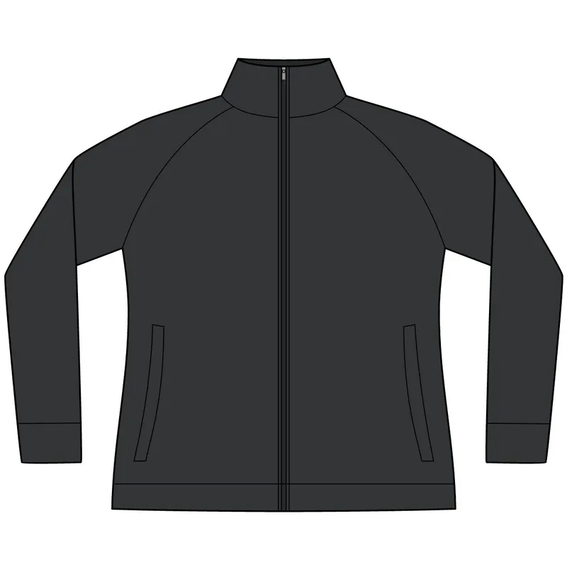 Sport-Wick Stretch Full-Zip Cadet Jacket in Charcoal Grey