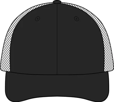 Canvas Mesh Back Cap in Black