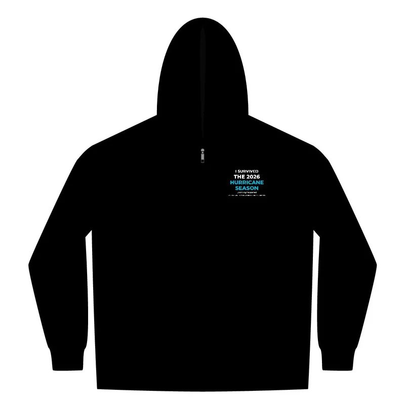 Full-Zip Hooded Sweatshirt in Black