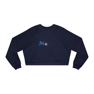Women's Cropped Fleece Pullover in Navy
