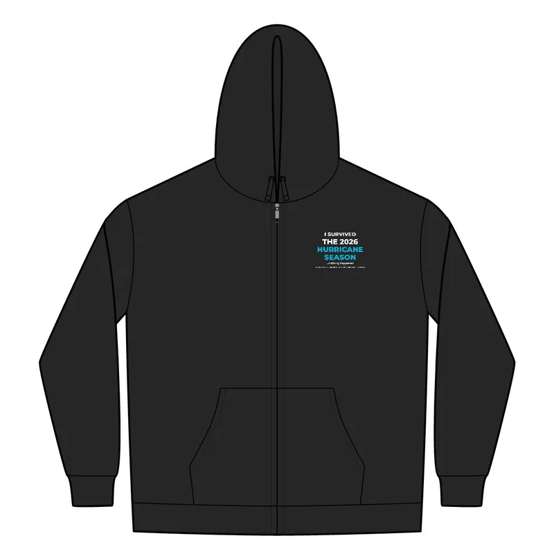 Perfect Tri Fleece Full-Zip Hoodie in Black