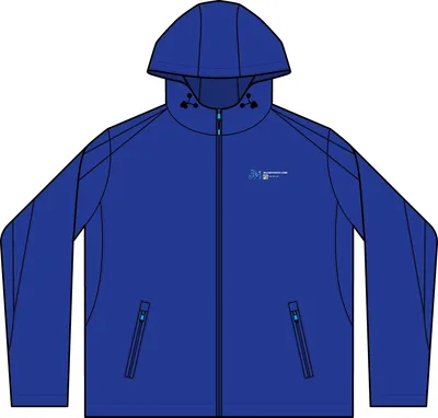 Fleece-Lined Colorblock Jacket in True Royal/ White