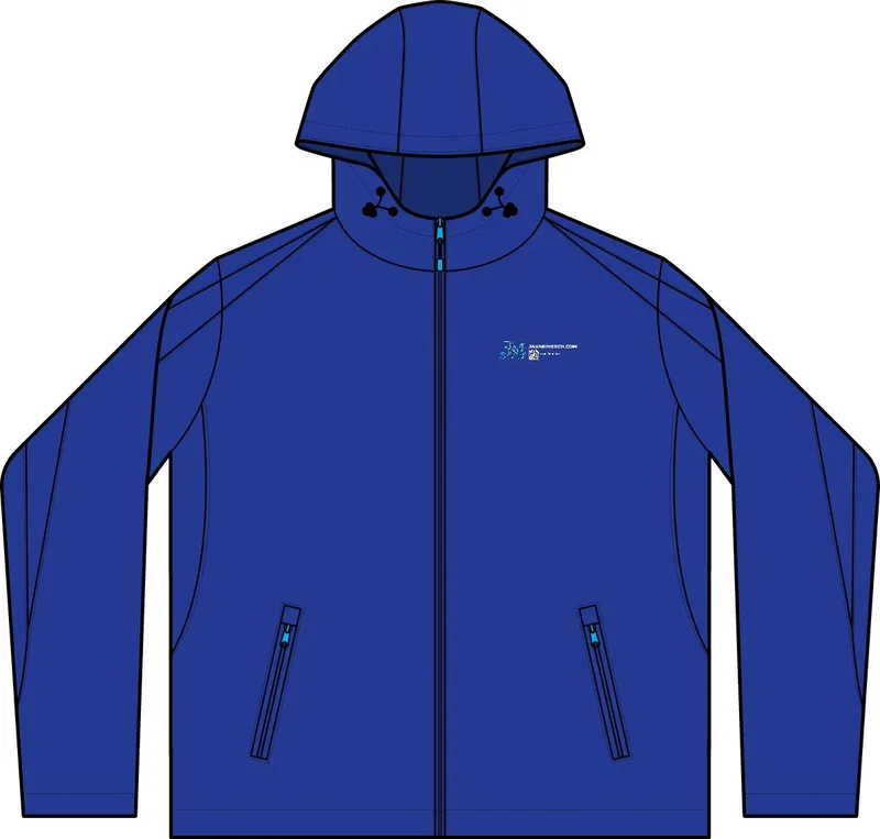Fleece-Lined Colorblock Jacket in True Royal/ White