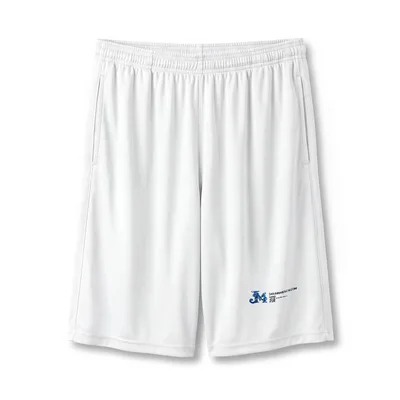 Unisex B-Core Pocketed 7" Shorts in White