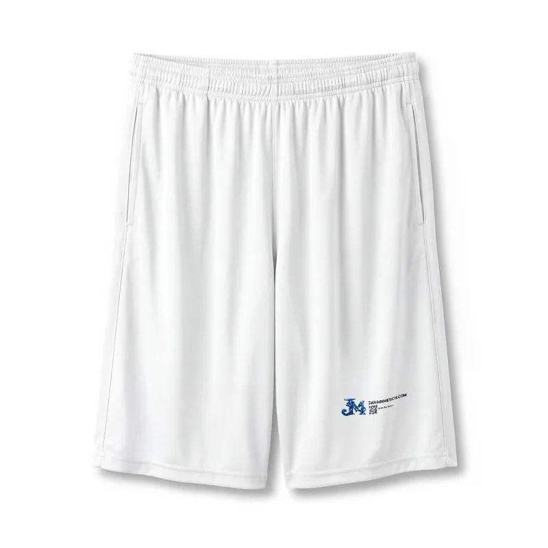 Unisex B-Core Pocketed 7" Shorts in White