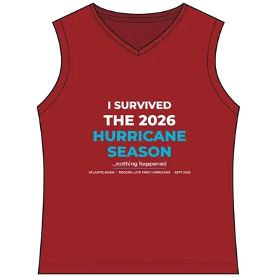 Women's Club Sleeveless V-Neck in Deep Red/ White