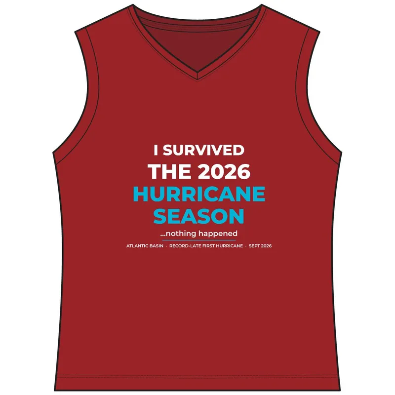 Women's Club Sleeveless V-Neck in Deep Red/ White