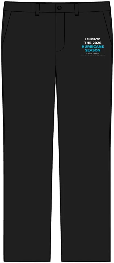 Men's Polyester Trousers in Deep Black
