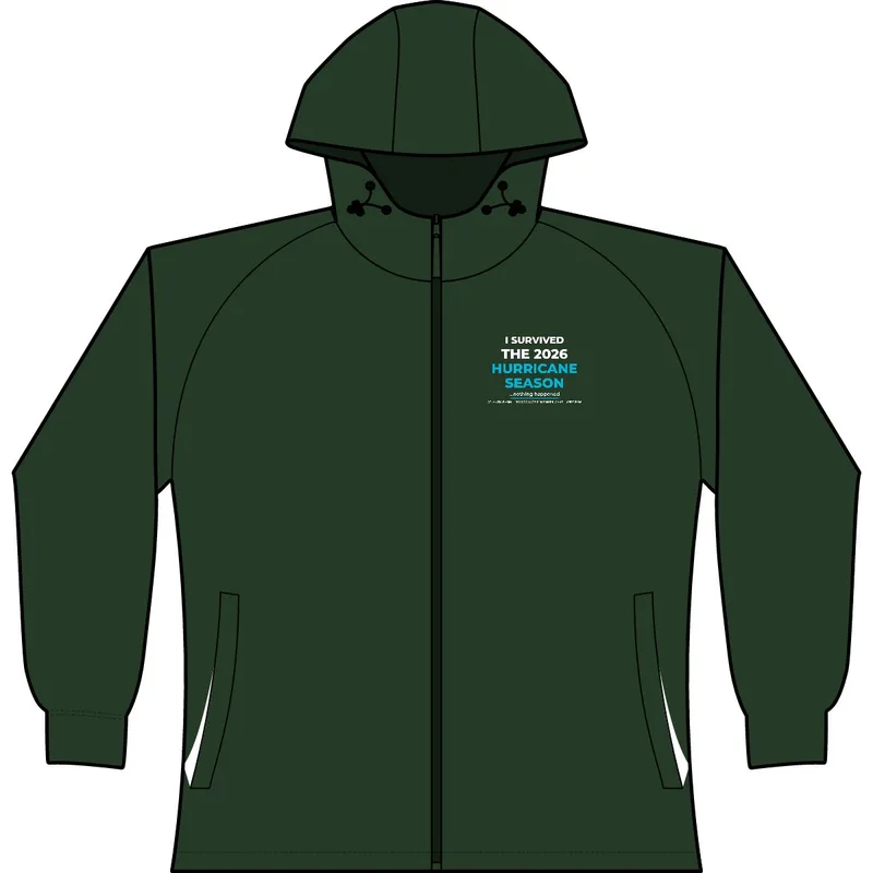Women's Colorblock Hooded Raglan Jacket in Forest Green/ White